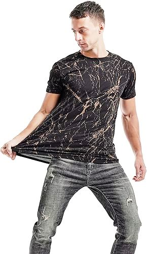 KLIEGOU Mens Hipster Hiphop Tees T-Shirt - Image 3